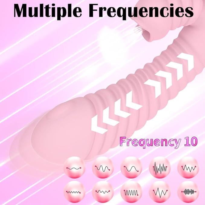 Vibromasseur puissant à léchage de langue