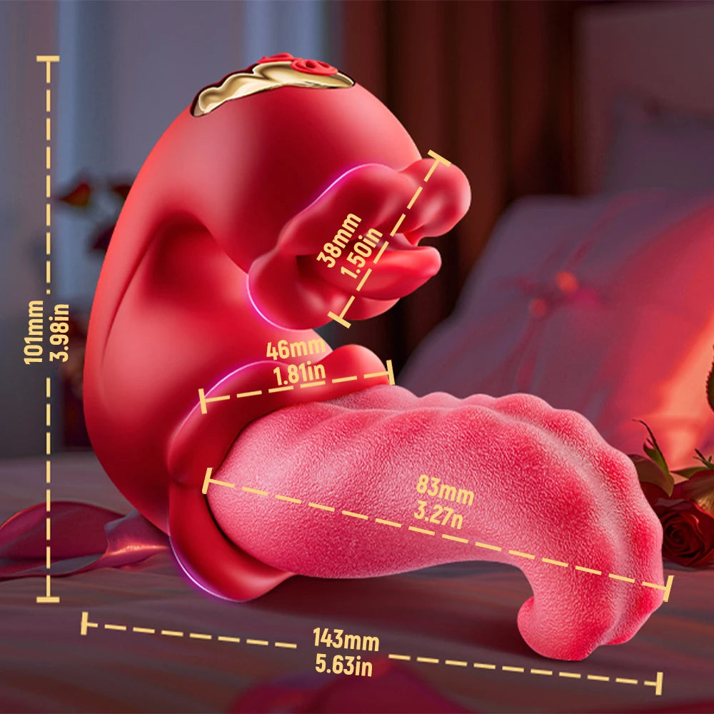 Langue de masturbation vibrante 3 en 1
