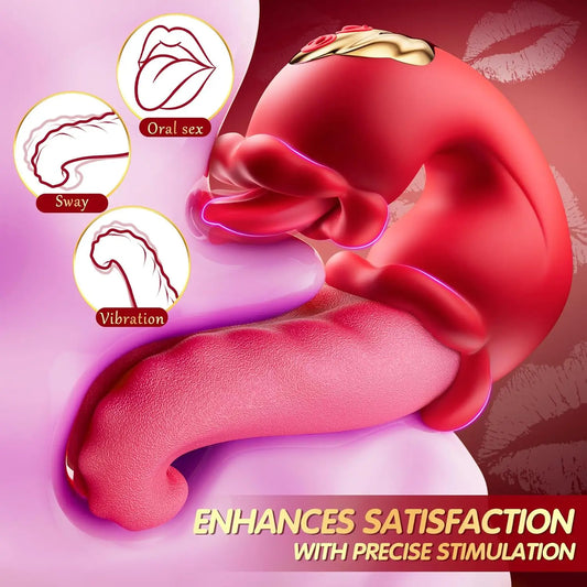 Langue de masturbation vibrante 3 en 1